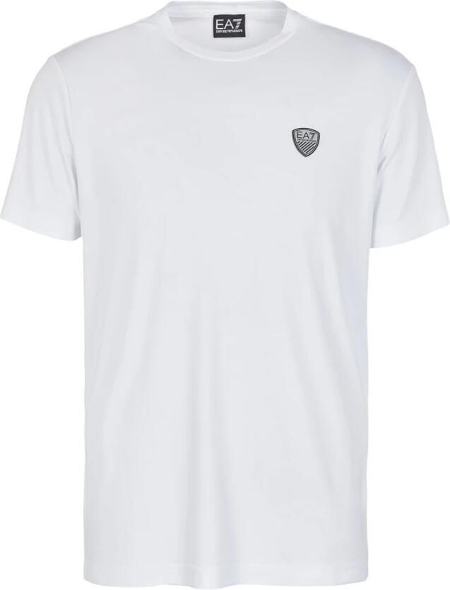 Emporio Armani EA7 Stretch Viscose T-shirt Wit Ronde Hals White Heren - Foto 7