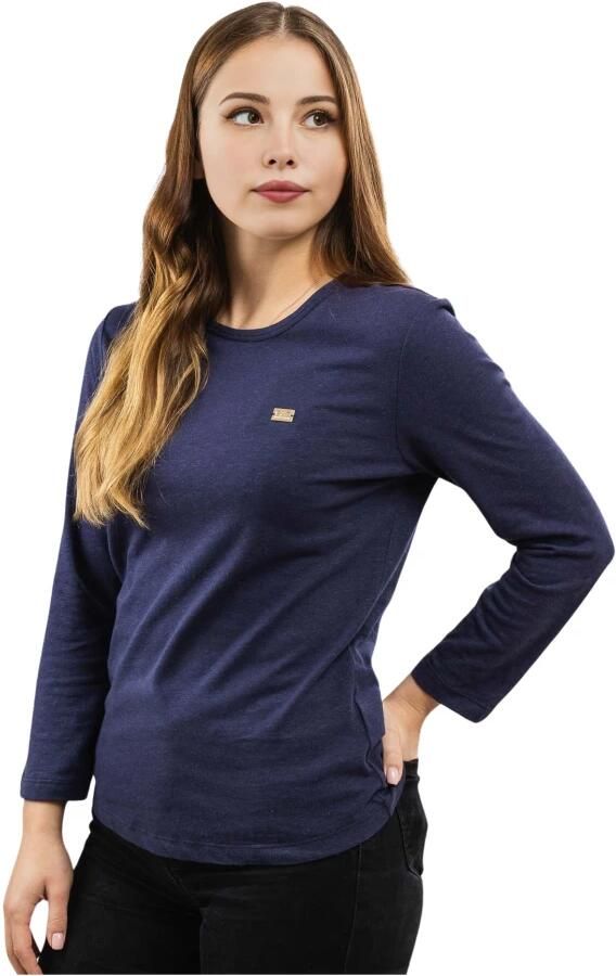Emporio Armani EA7 Navy Longsleeve Shirt Blue Dames