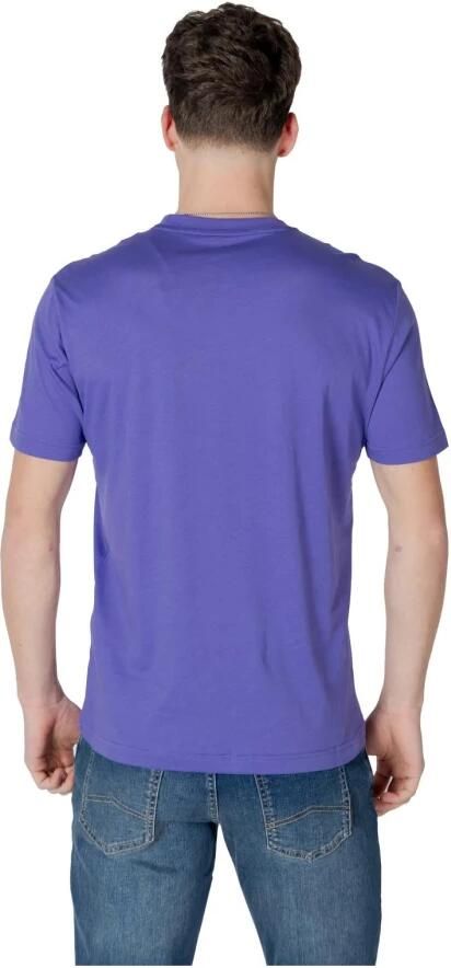 Emporio Armani EA7 Paarse Effen Ronde Hals T-shirt Purple Heren - Foto 2