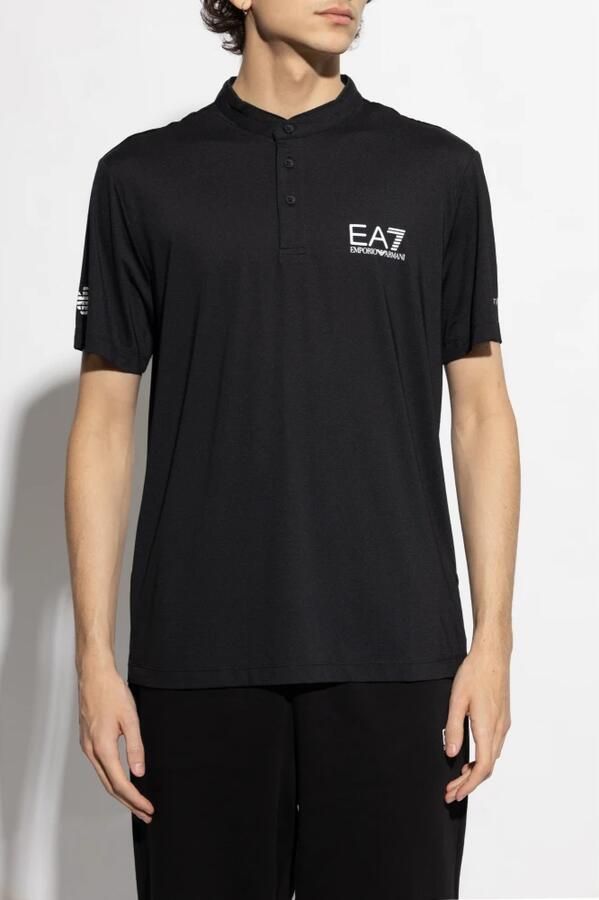 Emporio Armani EA7 T-shirt Korte Mouw Ventus 7 Logo T-shirt met knopen - Foto 3