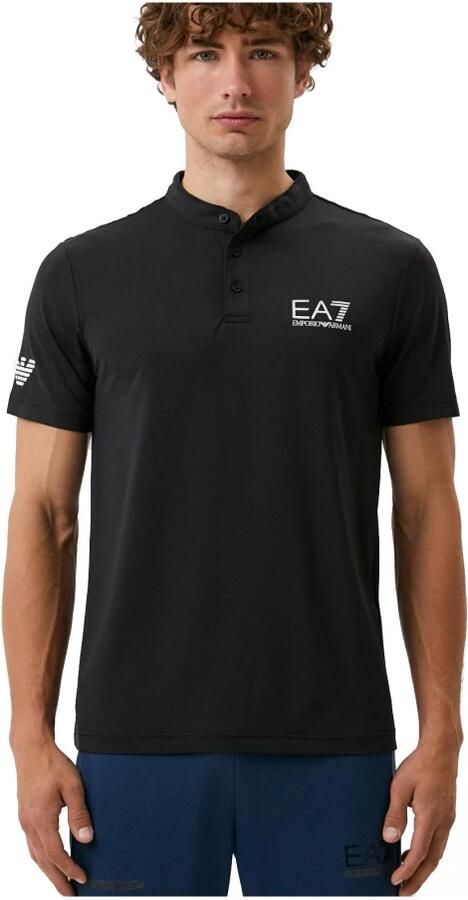 Emporio Armani EA7 T-shirt Korte Mouw Ventus 7 Logo T-shirt met knopen - Foto 8