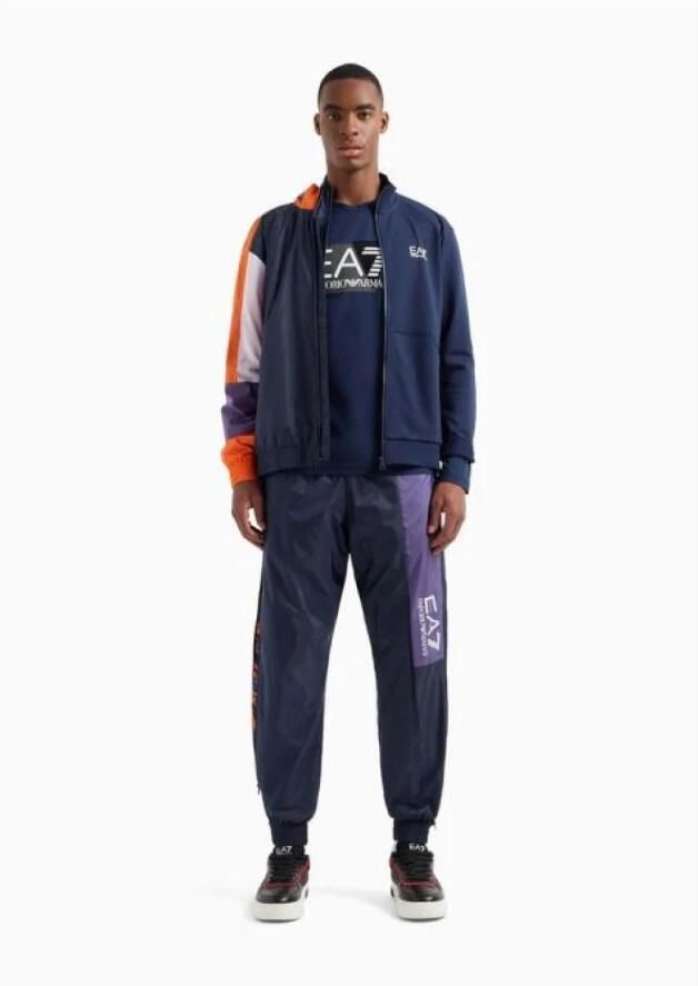 Emporio Armani EA7 Regular Fit Longsleeve T-shirt Blue Heren