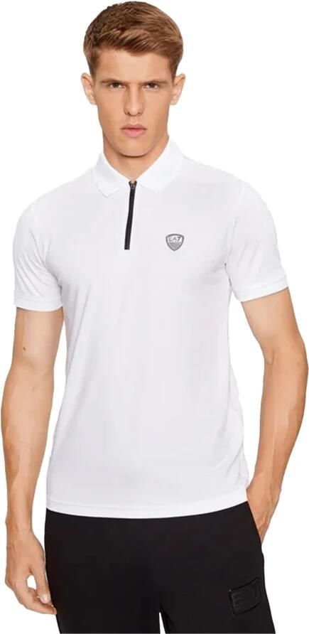 Emporio Armani EA7 Regular Fit Polo Shirt Wit White Heren
