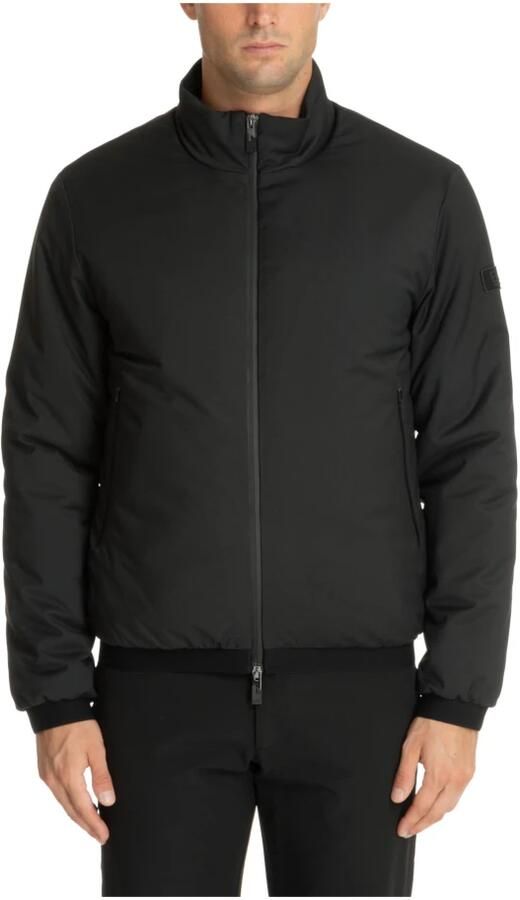 Emporio Armani EA7 Ritssluiting Effen Logo Zakken Donsjas Black Heren - Foto 5