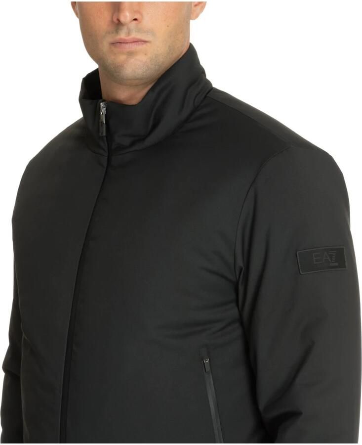 Emporio Armani EA7 Ritssluiting Effen Logo Zakken Donsjas Black Heren