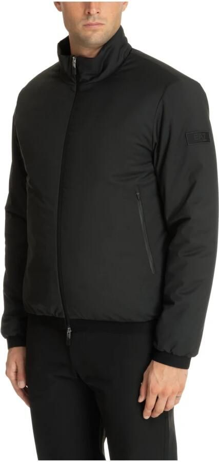 Emporio Armani EA7 Ritssluiting Effen Logo Zakken Donsjas Black Heren - Foto 4