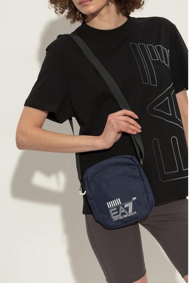 Emporio Armani EA7 Blauwe Kleine Core Pouch Tas met Verstelbare Band Blauw Heren - Foto 5