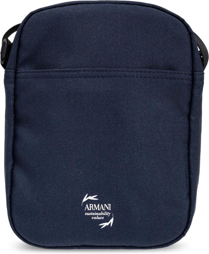 Emporio Armani EA7 Blauwe Kleine Core Pouch Tas met Verstelbare Band Blauw Heren - Foto 2