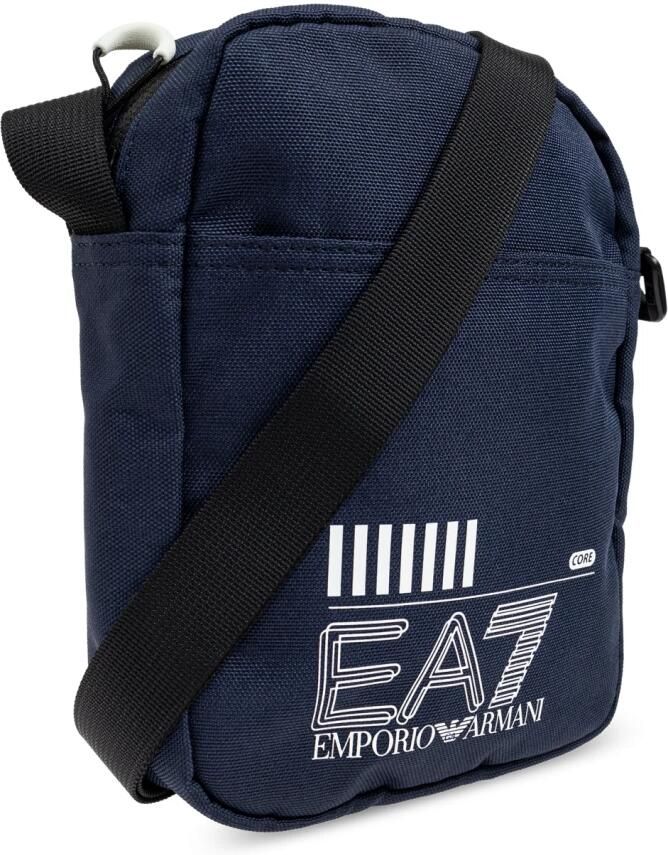 Emporio Armani EA7 Blauwe Kleine Core Pouch Tas met Verstelbare Band Blauw Heren - Foto 3