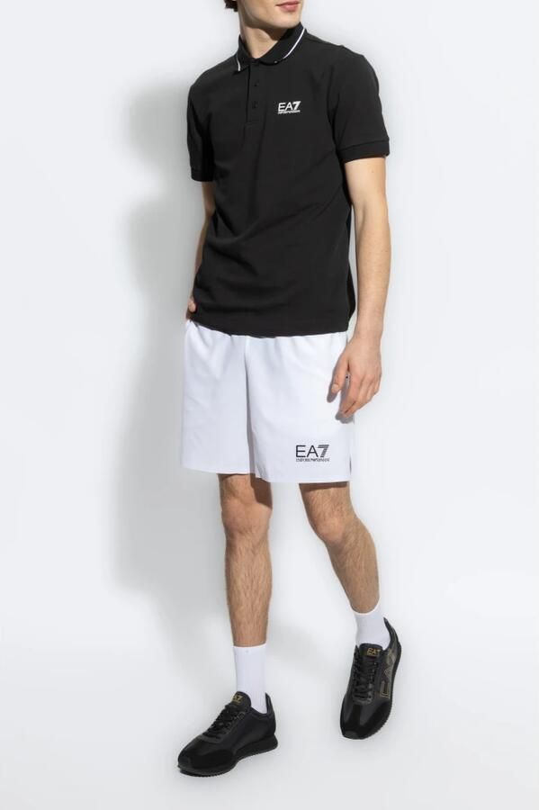 Emporio Armani EA7 Polo Shirt Korte Mouw Poloshirt met logo en versiering - Foto 2