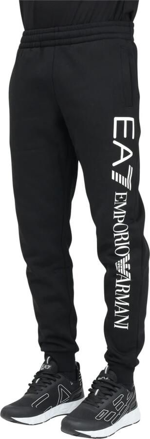 Emporio Armani EA7 Zwarte EA7 Broek met Verticaal Logo Black Heren - Foto 3