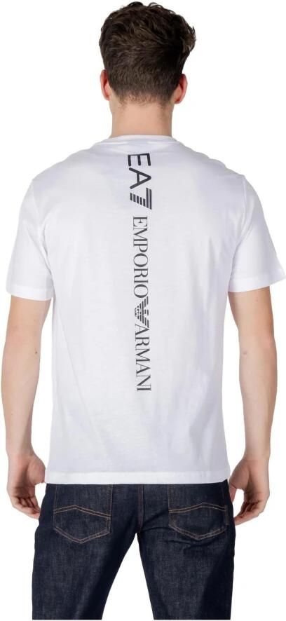 Emporio Armani EA7 Stijlvol bedrukt T-shirt voor de zomer White Heren
