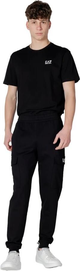 Emporio Armani EA7 Zwarte katoenen broek met meerdere zakken Black Heren - Foto 8