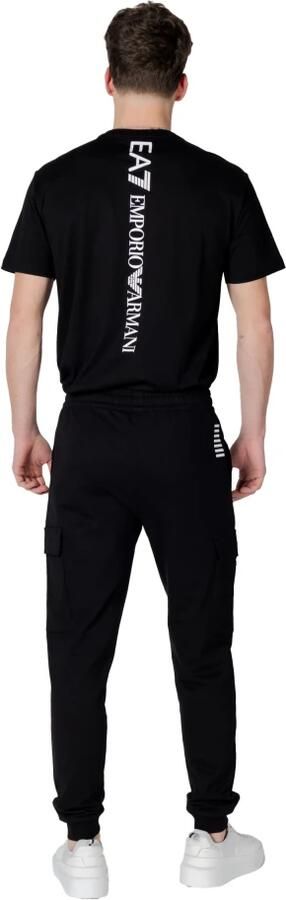 Emporio Armani EA7 Zwarte katoenen broek met meerdere zakken Black Heren - Foto 7