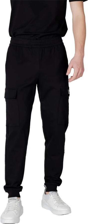 Emporio Armani EA7 Zwarte katoenen broek met meerdere zakken Black Heren - Foto 5