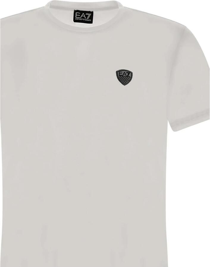 Emporio Armani EA7 Stretch Viscose T-shirt Wit Ronde Hals White Heren - Foto 2