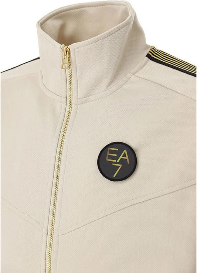 Emporio Armani EA7 Logo Zip-Up Sweatshirt Beige Heren - Foto 2