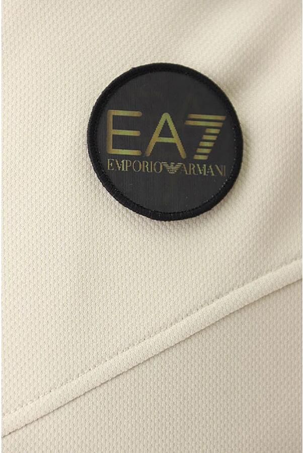 Emporio Armani EA7 Logo Zip-Up Sweatshirt Beige Heren - Foto 3