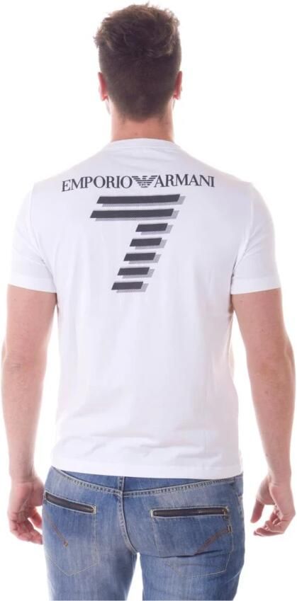 Emporio Armani EA7 Stretch Viscose T-shirt Wit Ronde Hals White Heren - Foto 12