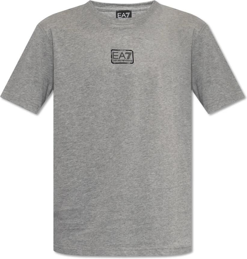 Emporio Armani EA7 Katoenen T-shirt Regular Fit Ronde Hals Gray Heren - Foto 5