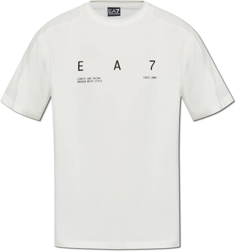 Emporio Armani EA7 T-shirt uit de collectie Beige Heren - Foto 5