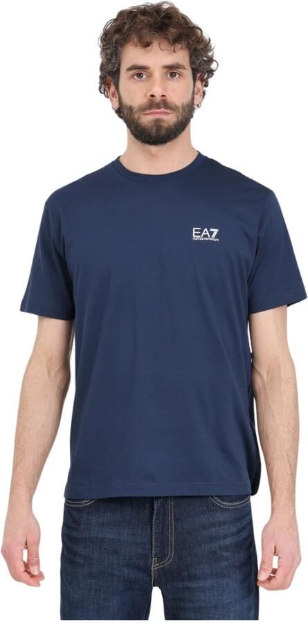 Emporio Armani EA7 Blauw Logo T-shirt voor Heren Blue Heren - Foto 3