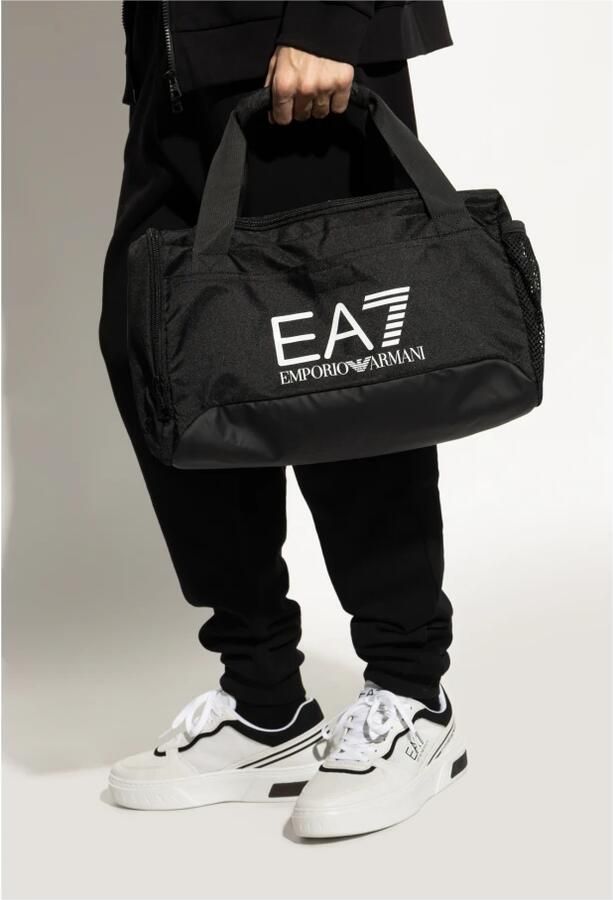 Emporio Armani EA7 Unisex Technische Stof Logo Tas Wit Black Unisex - Foto 3