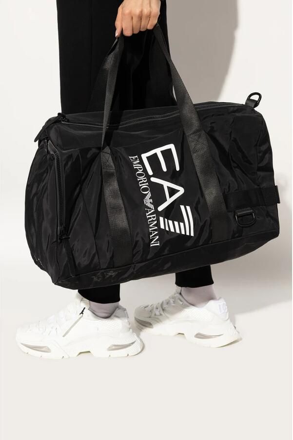 Emporio Ar i EA7 Verstelbare Gymtas met Afneembare Band Black - Foto 9