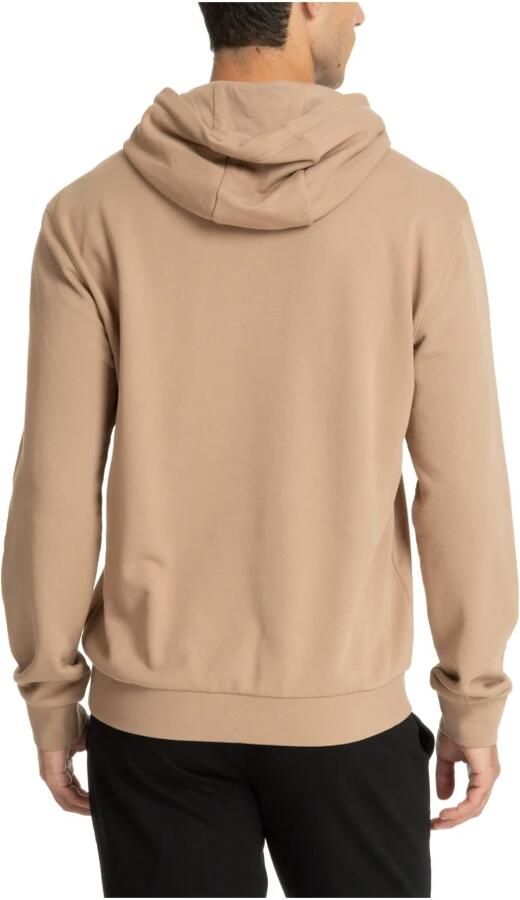 Emporio Armani EA7 Trekkoord Patroon Logo Zak Hoodie Beige Heren - Foto 2