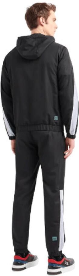 Emporio Armani EA7 Ventus Full Zip Hooded Tracksuit Black- Heren Black - Foto 5