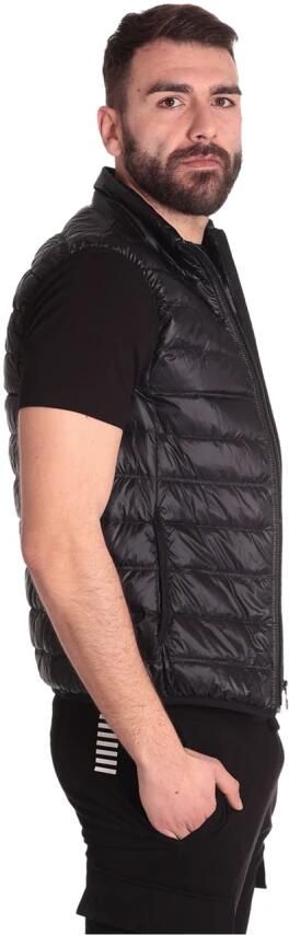Emporio Armani EA7 Gedrukt Logo Donzen Vest voor Heren Black Heren - Foto 8