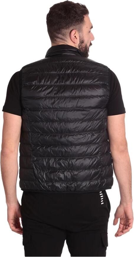 Emporio Armani EA7 Gedrukt Logo Donzen Vest voor Heren Black Heren - Foto 4