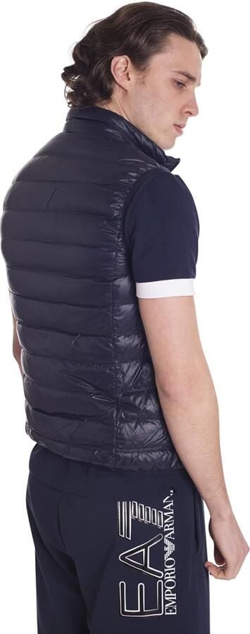 Emporio Armani EA7 Gedrukt Logo Donzen Vest voor Heren Blauw Heren - Foto 7
