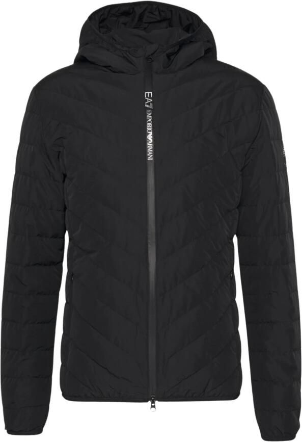 Emporio Armani EA7 Zwarte Opvouwbare Ganzendons Buitenkleding Black Heren - Foto 10