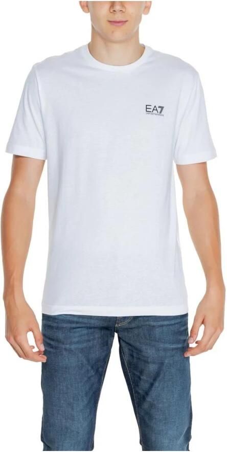 Emporio Armani EA7 Witte Katoenen T-Shirt Heren Polo Collectie White Heren - Foto 4