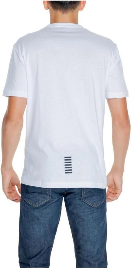 Emporio Armani EA7 Witte Katoenen T-Shirt Heren Polo Collectie White Heren