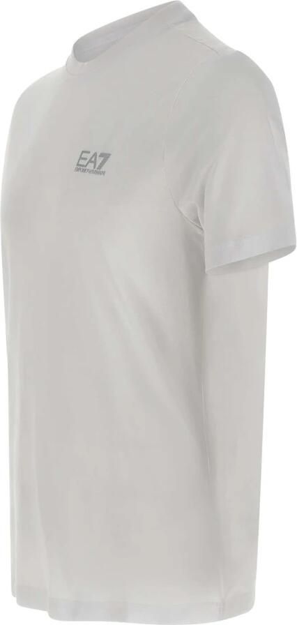 Emporio Armani EA7 Witte Katoenen T-shirt met Logo White Heren - Foto 3