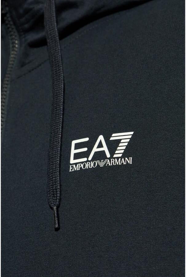EA7 Emporio Armani Slim fit sweatjack met capuchon