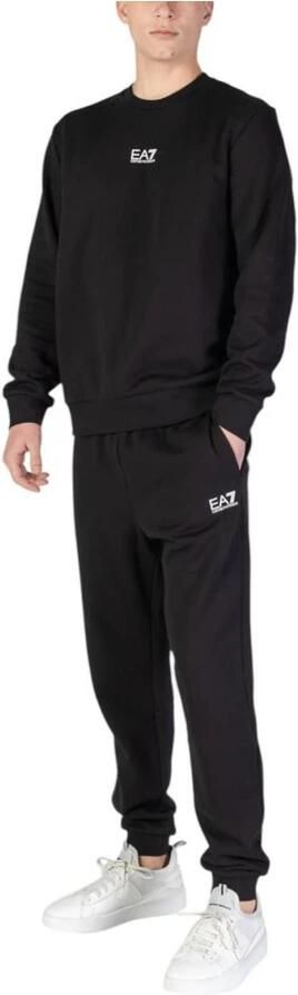Emporio Armani EA7 Zwarte Bedrukte Trainingspak met Zakken Black Heren - Foto 4