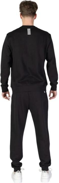 Emporio Armani EA7 Zwarte Bedrukte Trainingspak met Zakken Black Heren - Foto 3