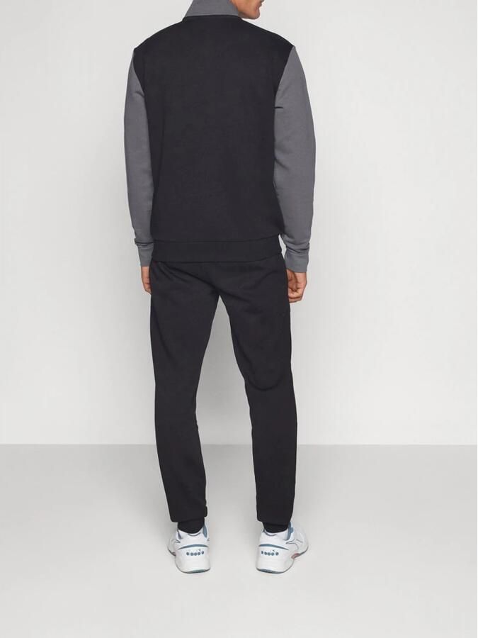 Emporio Armani EA7 Zwarte katoenen sweatsuit met comfortabele pasvorm Black Heren - Foto 2