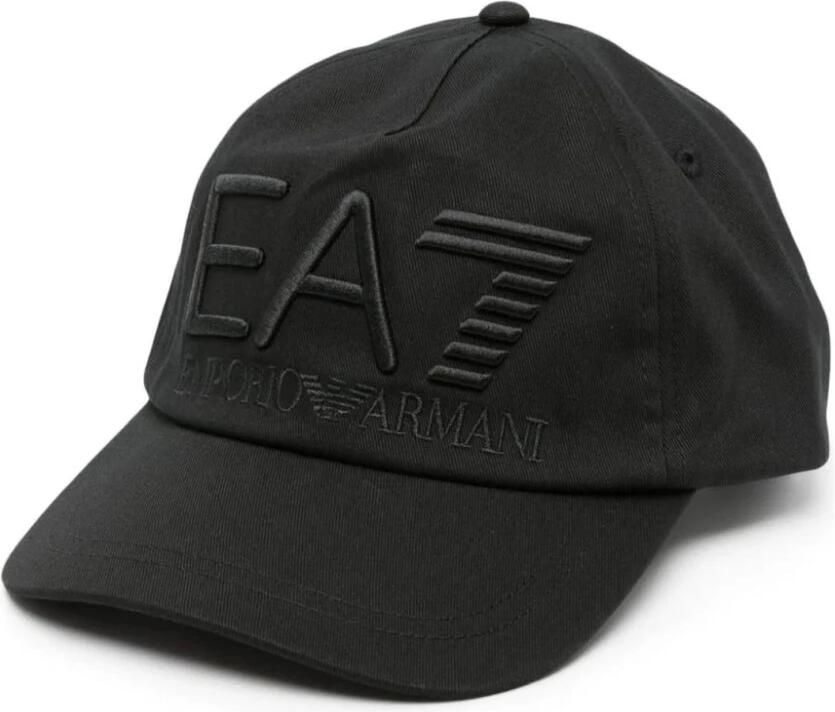 Emporio Ar i EA7 Zwarte Casual Baseballpet Black Unisex