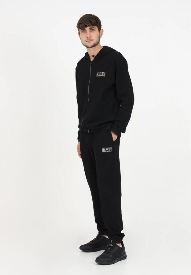 EA7 Emporio Armani Straight leg sweatpants met labelpatch model 'GOLD LABEL'