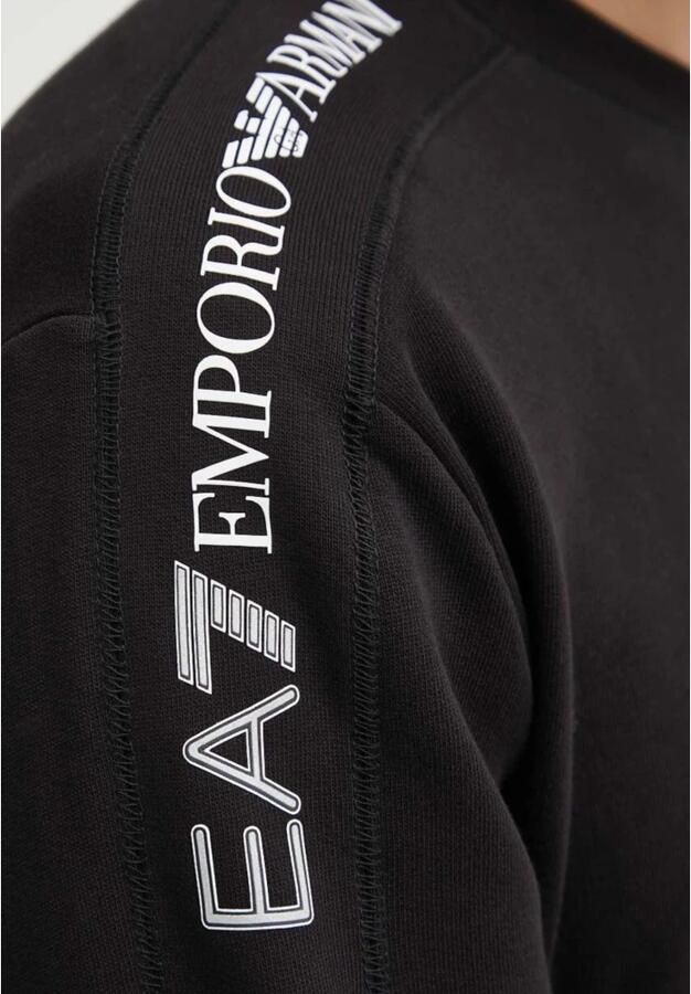 Emporio Armani EA7 Zwarte Full-Zip Hoodie Trui Black Heren - Foto 2