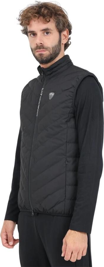 Emporio Armani EA7 Zwarte Mouwloze Donsvest Met Ritssluiting Black Heren - Foto 3