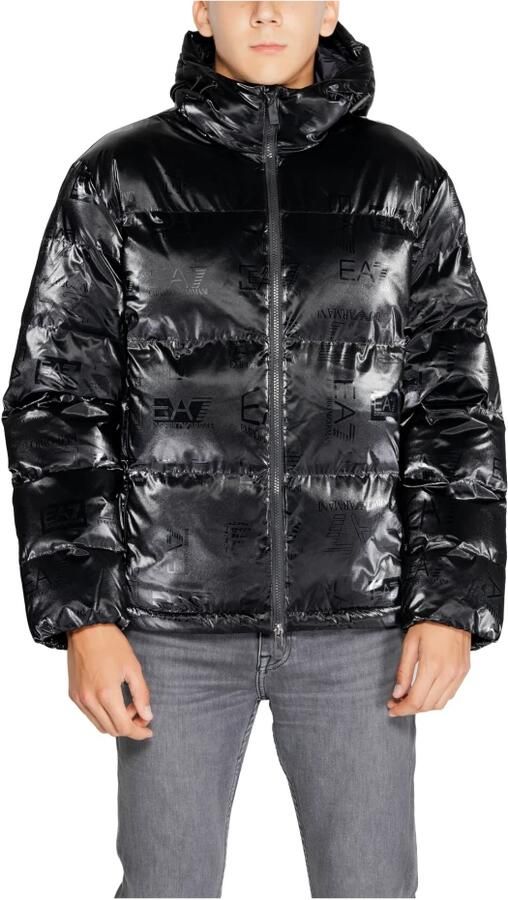 Emporio Armani EA7 Zwarte Hooded Ritsjas voor Mannen Black Heren - Foto 2