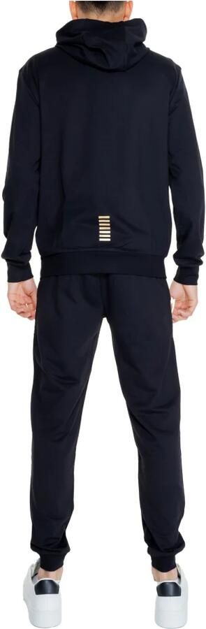 Emporio Armani EA7 Zwarte Katoenen Sweatuit Herfst Winter Collectie Black Heren - Foto 4