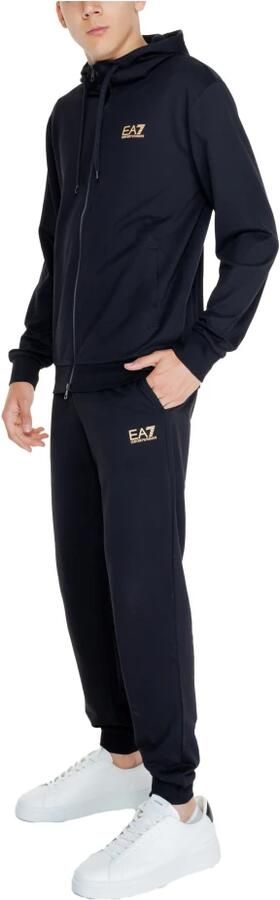 Emporio Armani EA7 Zwarte Katoenen Sweatuit Herfst Winter Collectie Black Heren - Foto 6