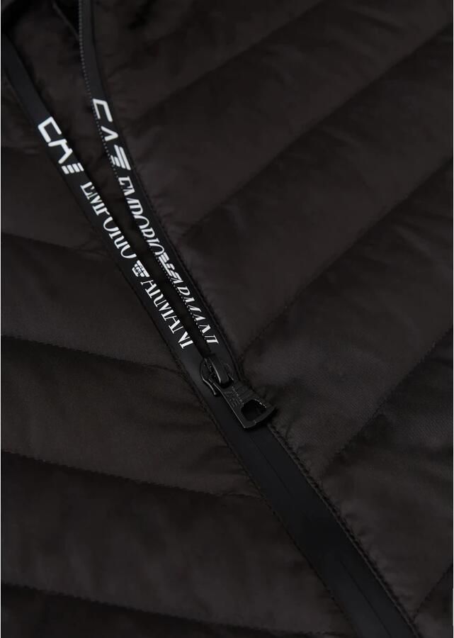 Emporio Armani EA7 Zwarte Rits Logo Puffer Jas Black Heren - Foto 2