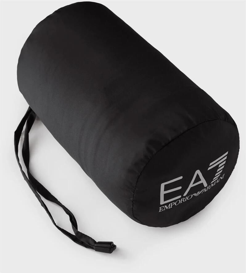 Emporio Armani EA7 Zwarte Rits Logo Puffer Jas Black Heren